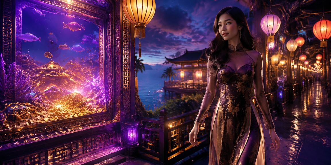 Khu phố đêm tại Phú Quốc sôi động và năng động